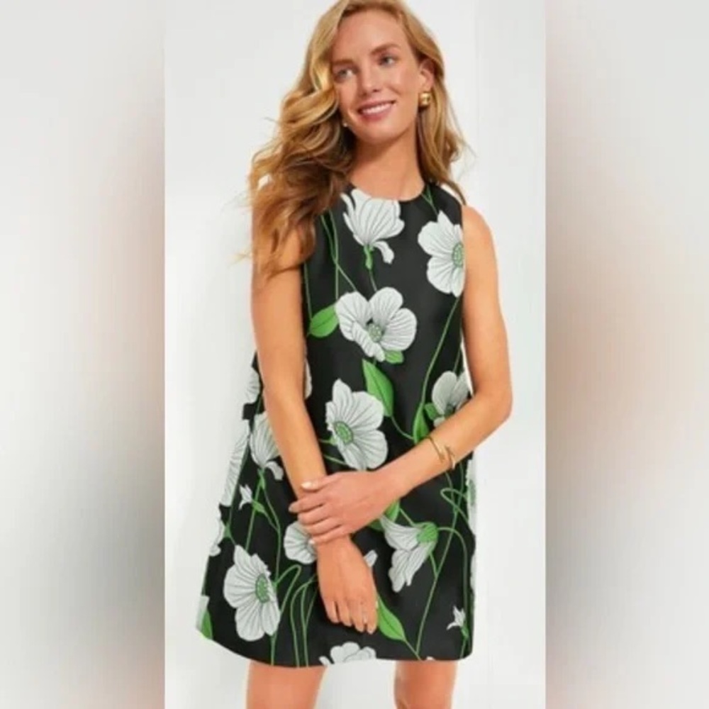 Tuckernuck Black and White Floral Mini Dress